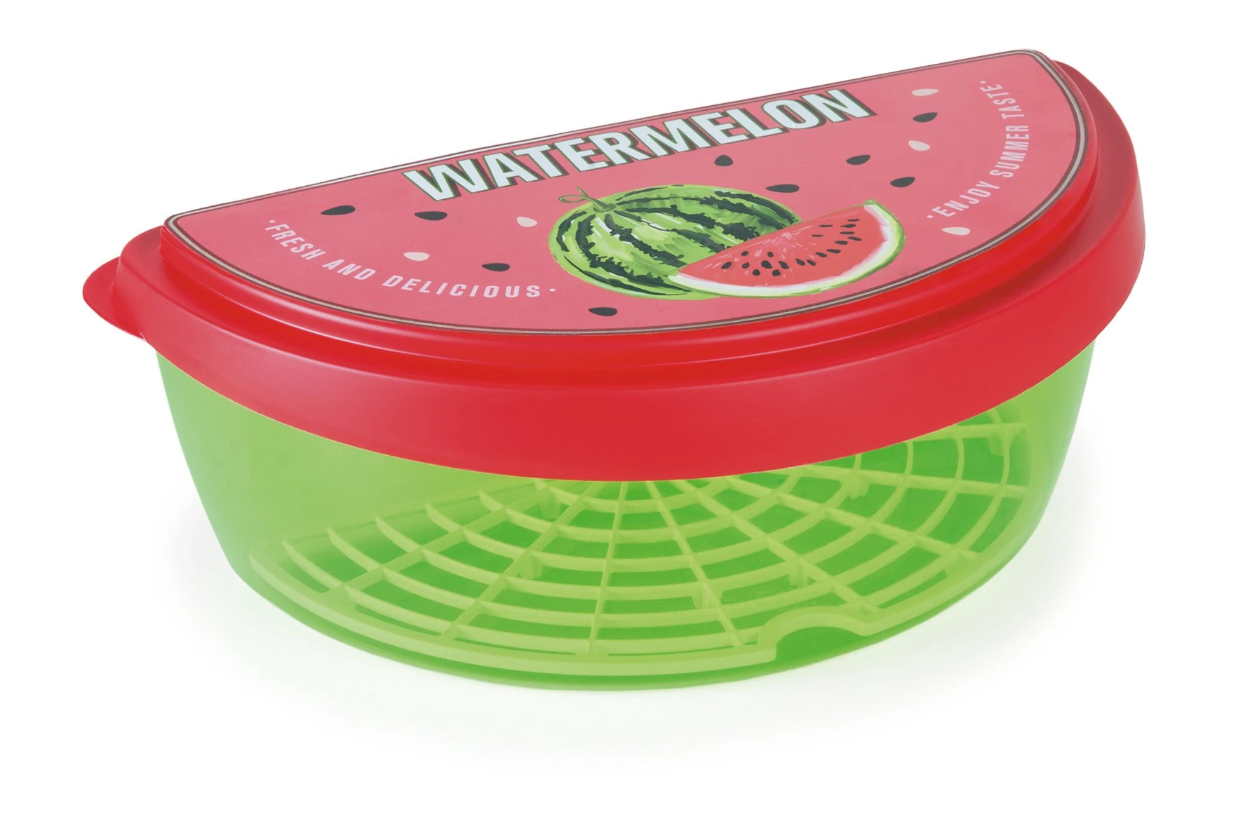 Snips Water Melon Saver, Food Storage Container, 3 LT, Colour Red and Green, 31 x 17 x 12cm, Made in Italy, 0% BPA and phthalate free