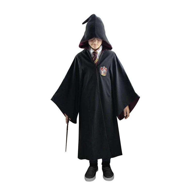 Cinereplicas Harry Potter Robe - Authentic Official Tailored Wizard Robes Cloak - Adults and Kids Size - Black & Red - XS
