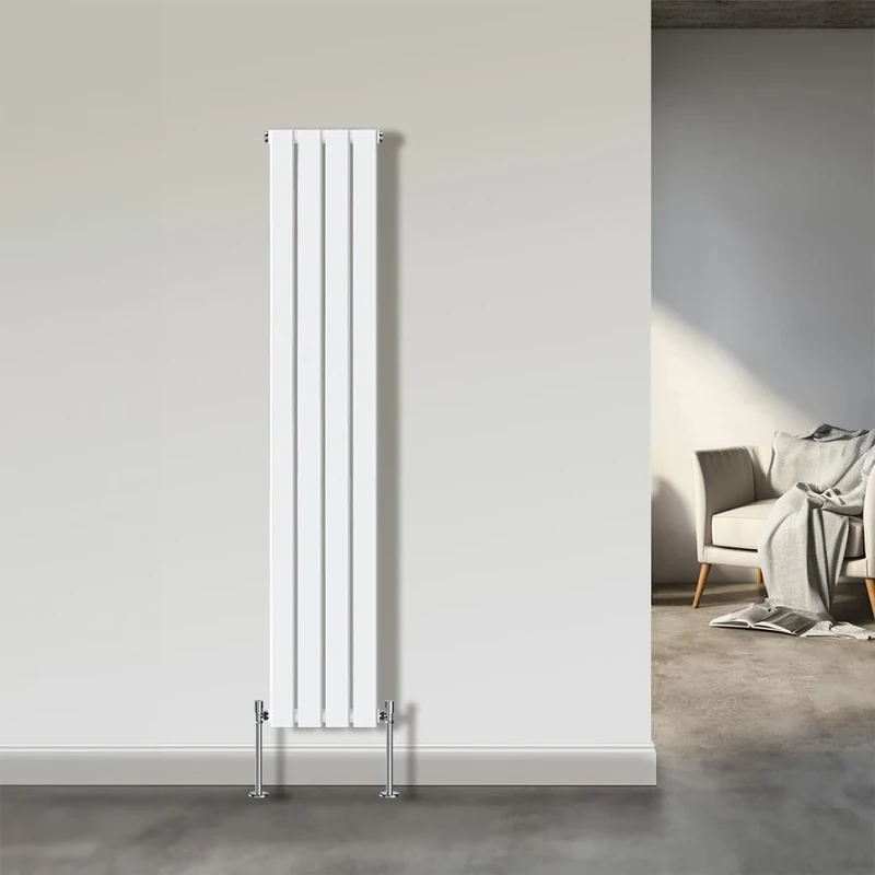 NRG 1800x272mm Single Flat Panel Designer Tall Vertical Radiator Central Heating White