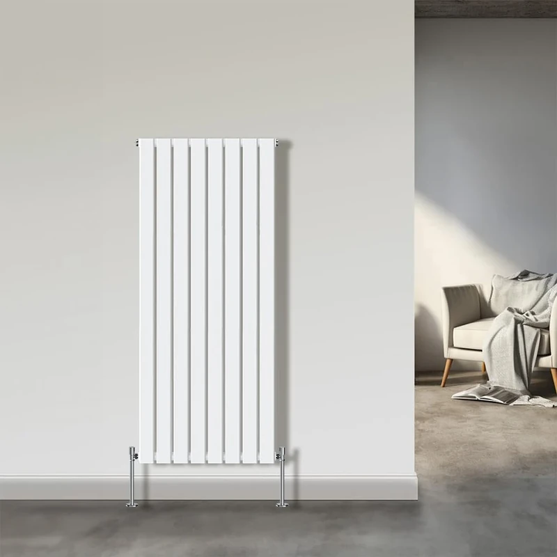 NRG 1600x544mm Single Flat Panel Designer Tall Vertical Radiator Central Heating White