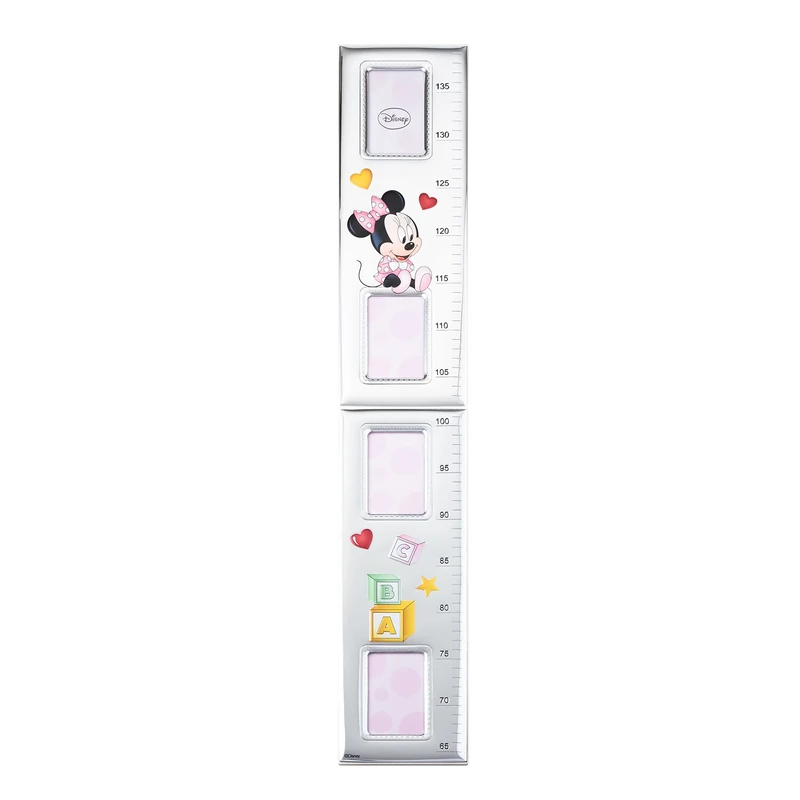 Disney Minnie - Children's Wall Measure for Bedroom Decorations with Photo Frames in Silver