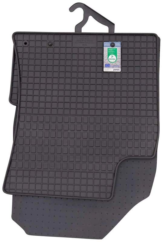 Petex 97311 Floor Mat Set Rubber Mats Front and Rear Black