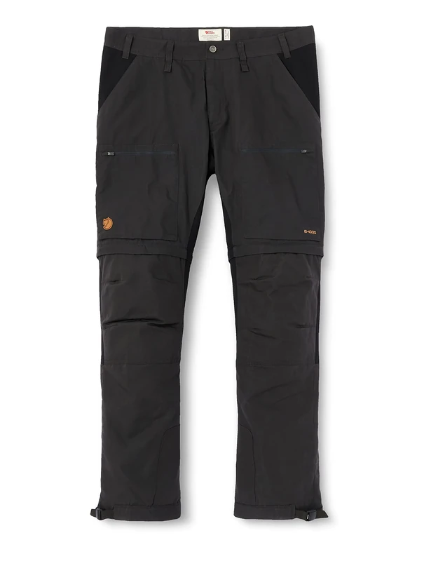 Fjallraven Abisko Lite Trekking Zip-off M Reg Sport Trousers - Dark Grey-Black, 44