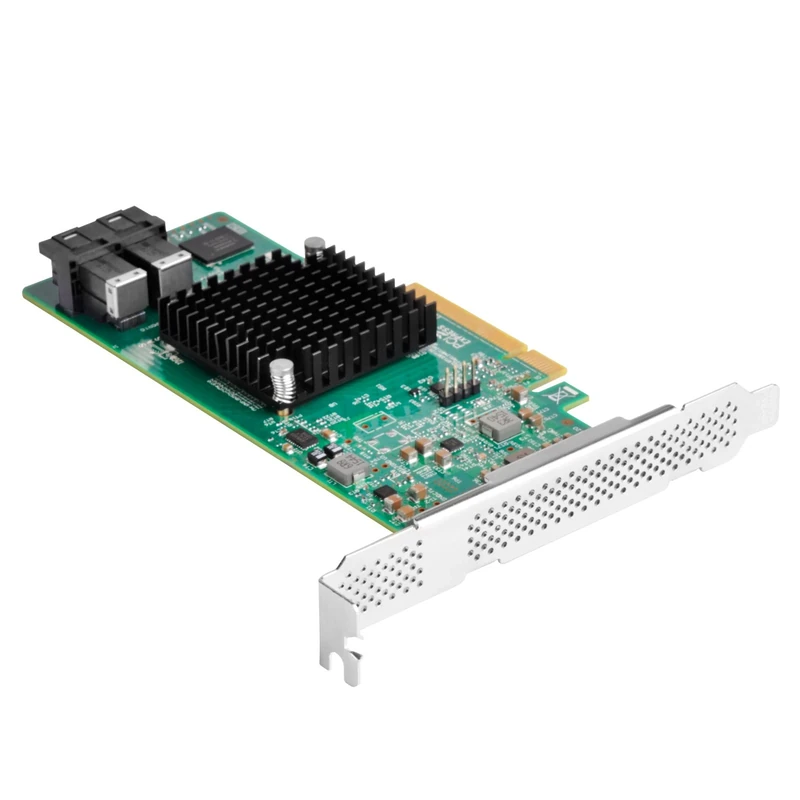 SilverStone SST-ECS05 - Server-grade PCI-E Express Card Gen 3.0 x8 SAS(12Gb/s) / SATA(6Gb/s) Ports Controller LSISAS3008, support low profile, RAID 0,1,1E,10