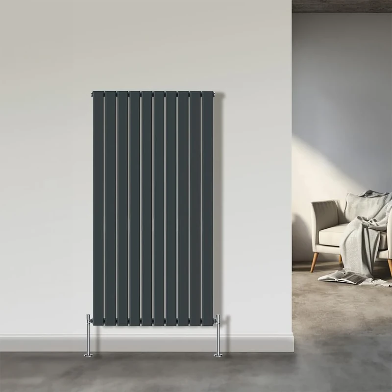 NRG 1600x680mm Single Flat Panel Designer Tall Vertical Radiator Central Heating Anthracite