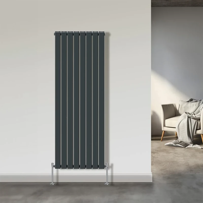 NRG 1800x544mm Double Flat Panel Designer Tall Vertical Radiator Central Heating Anthracite