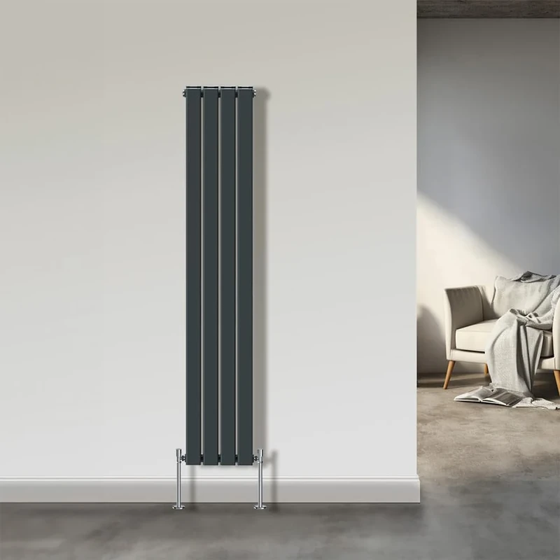 NRG 1800x272mm Double Flat Panel Designer Tall Vertical Radiator Central Heating Anthracite