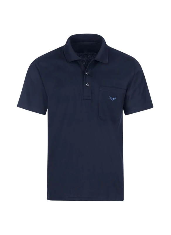 Trigema Men's Herren Poloshirt Single-Jersey 637602 Polo Shirt, Blue (Navy 046), XXXX-Large