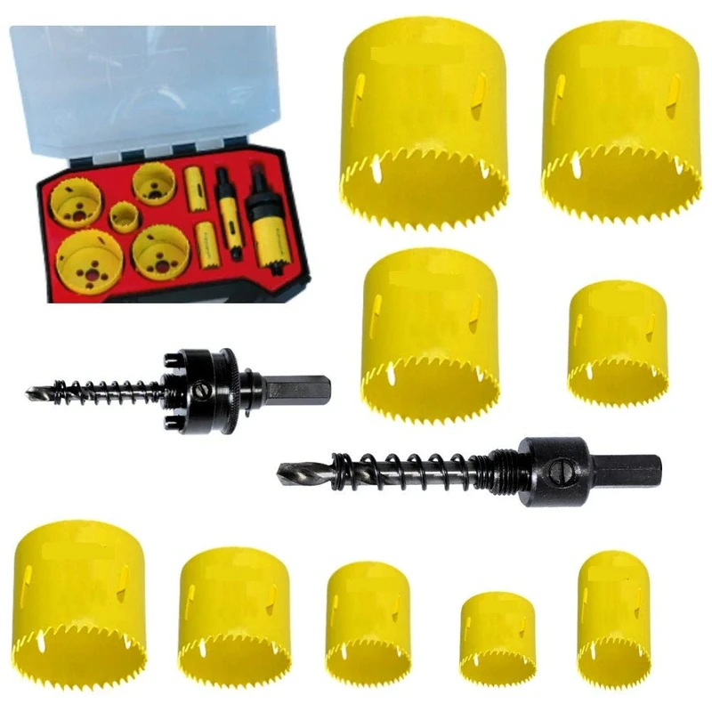 KARNASCH 201504 Bi-Metal Cobalt 8% Standard Universal Jigsaw Set Ø 16, 19, 22, 29, 35, 44, 52, 57, 67 mm