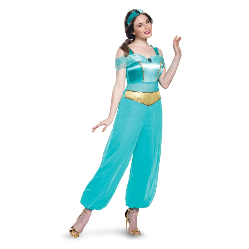 DISGUISE 21417B Aladdin Adult-Sized Costume, Turquoise, M