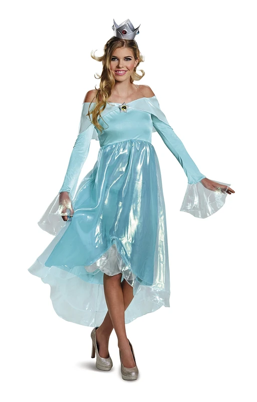 DISGUISE 23172E Rosalina Deluxe Adult Costume Super Mario Sized, Solid, Blue, Large