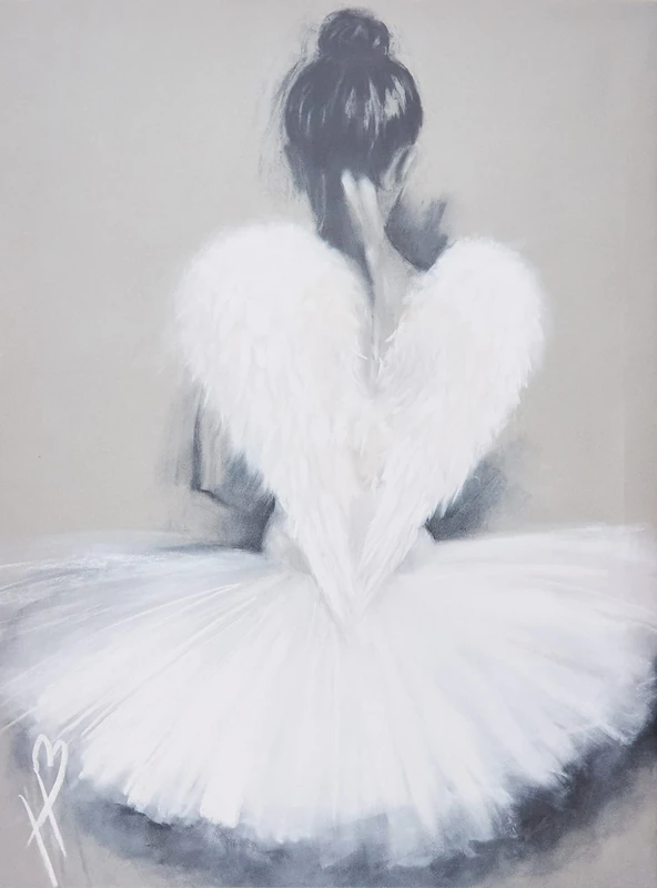 Art Group WDC99697 The Angel Wings Canvas Print, Cotton Blend, Multi-Colour, 60 x 80 cm