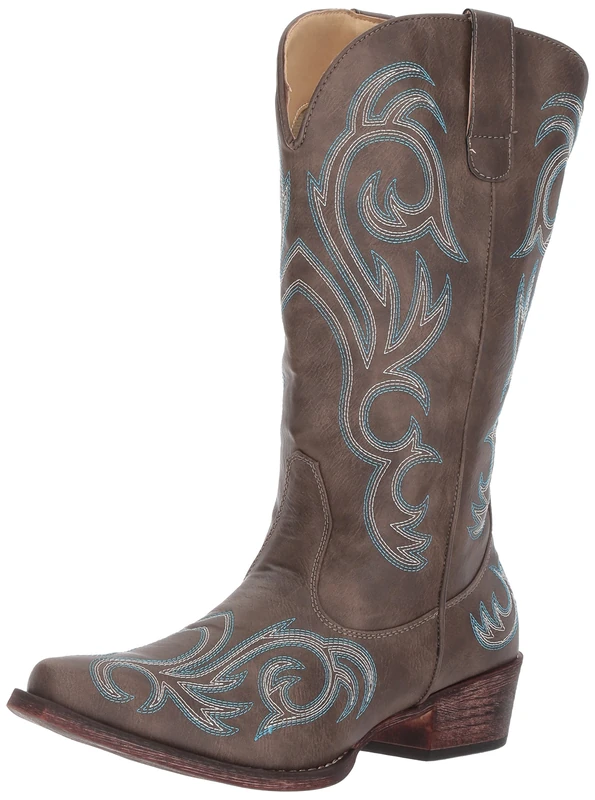 ROPER Women's Riley Western Boot, Brown, 4.5 UK