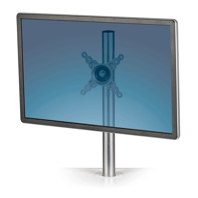 Fellowes Lotus Single Monitor Arm - Adjustable Dual Monitor Mount VESA Compliant - Max Monitor Size 27" - Max Weight 8KG - Silver