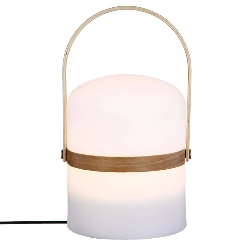 Outdoor Lamp with Wooden Handle, White, 26.5 cm - Image 1