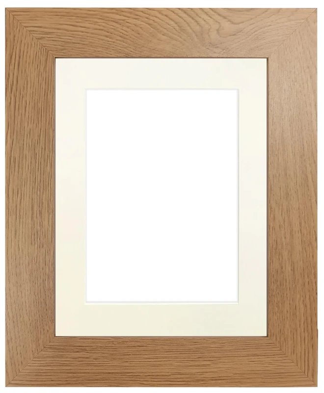FRAMES BY POST Metro Oak Photo Picture Poster Frame with Ivory Mount Plastic Glass 40" x 30" For Pic Size 36" x 24"