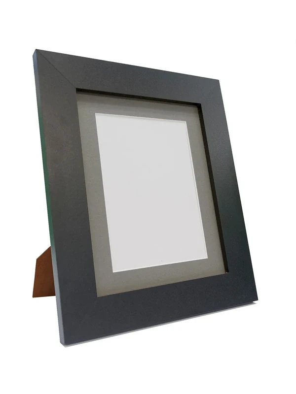 FRAMES BY POST Metro Black Photo Picture Poster Frame with Dark Grey Mount 30" x 24" For Pic Size 24" x 18" (Plastic Glass)