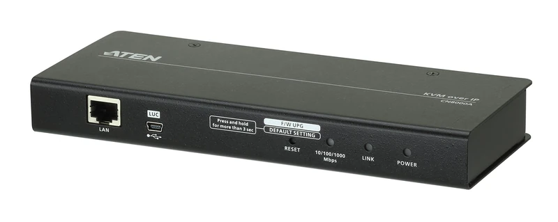 1-Local/Remote Share Access Single Port VGA KVM over IP Switch (1920 x 1200) CN8000A ATEN (up to 1920 x 1200 @ 60 Hz- 24 bit color depth for the local console; up to 1920 x 1200 @ 60 Hz with 24 bit), black