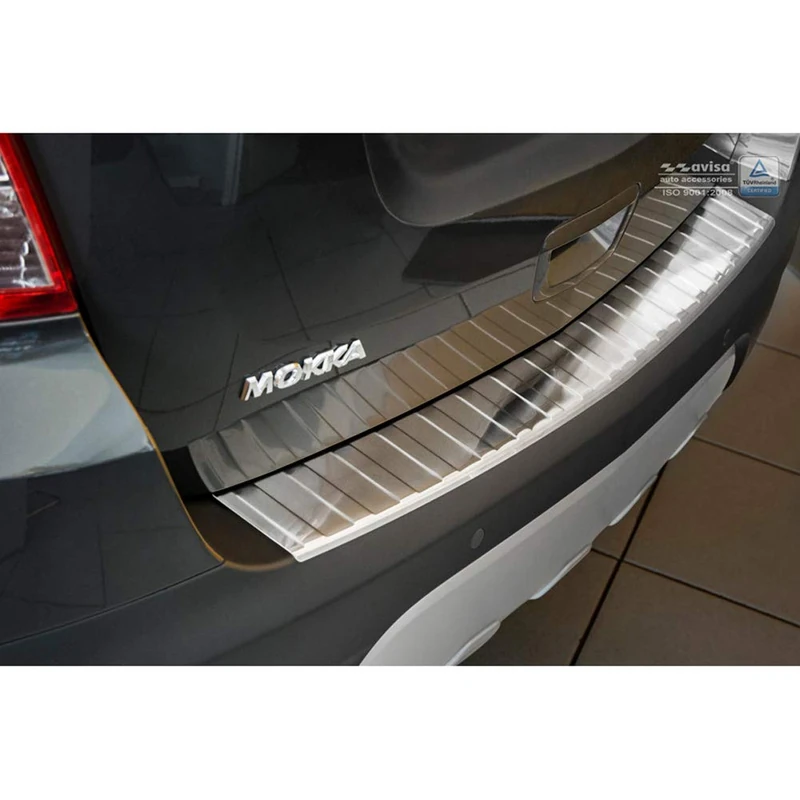 Avisa Stainless Steel Rear bumper protector compatible with Opel Mokka 2012-2017 excl. Mokka X