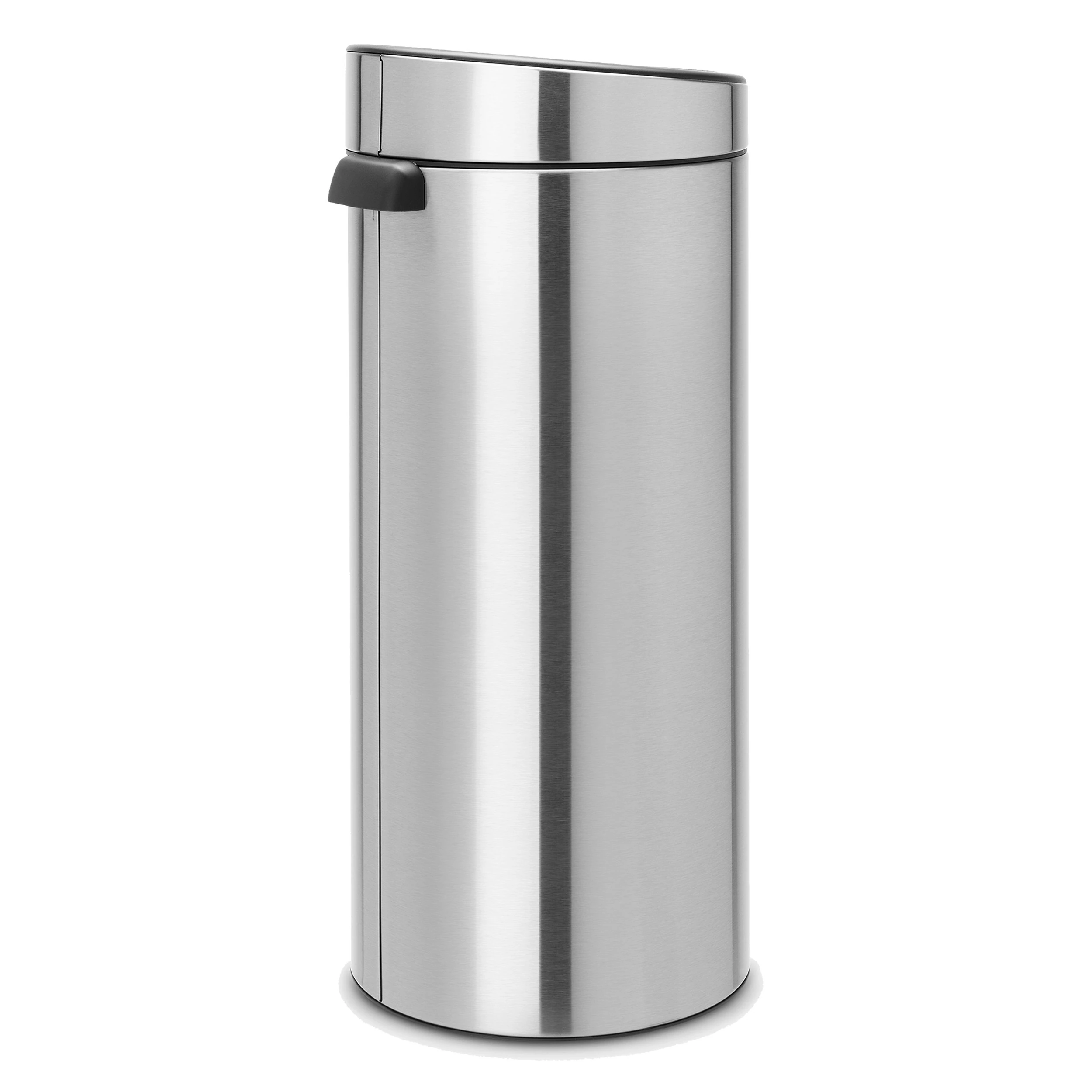 Brabantia 30L Kitchen Touch Bin New (Matt Steel Fingerprint Proof) Removable Lid, Soft-Touch Open, Easy Clean Rubbish Waste Bin + Bin Bags