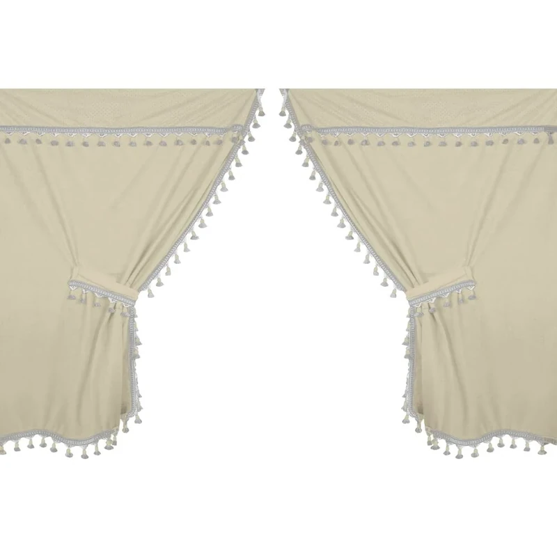 LAMPA 97979 Microfibre Curtain Set for Truck Cream