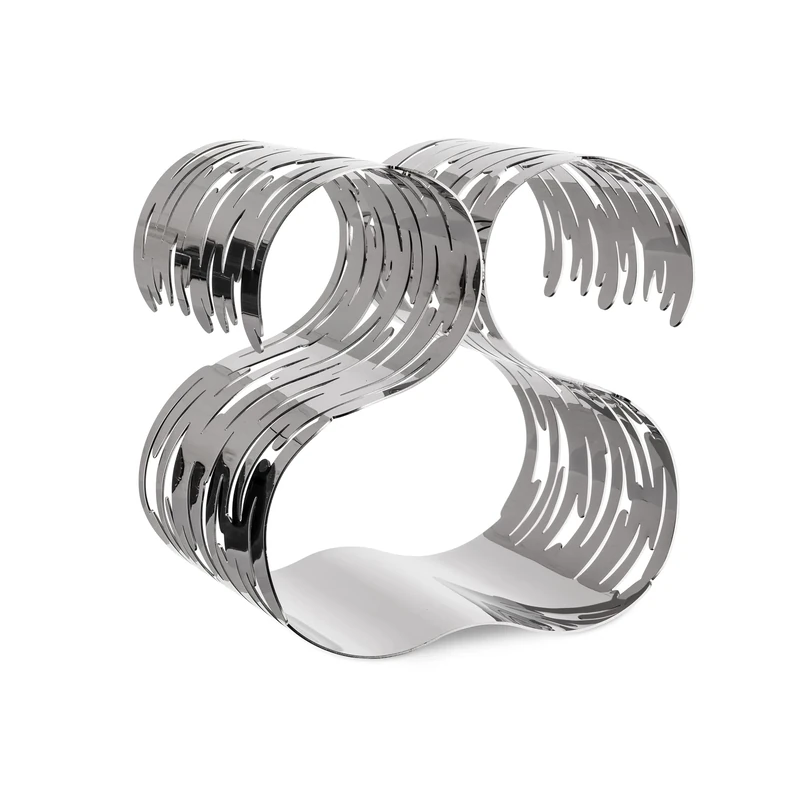 Alessi BM03 Bark Bottle Rack 18/10 Stainless Steel Mirror Polished, Silver, 19 x 15 x 19 cm