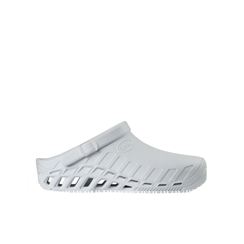 Scholl Clog Evo - Professional Sanitary Clogs for Men or Women, Ultra Light, Comfortable and Breathable, with Non-Slip Sole, Removable Memory Insole and Rotating Strap Bianco