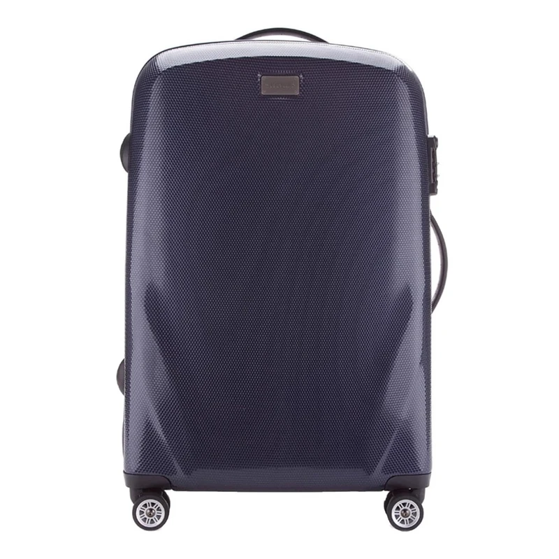 WITTCHEN PC Ultra Light Hard Luggage Travel Suitcase Trolley Suitcase Medium Suitcase Polycarbonate Suitcase Four Wheels TSA Combination Lock Aluminum Telescopic Handle Size M Dark Blue