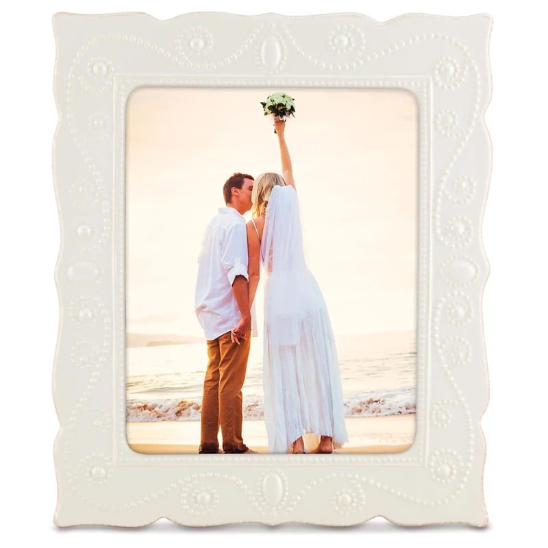 Lenox French Perle White 8" X 10" Frame, Stoneware, 3.8 LB