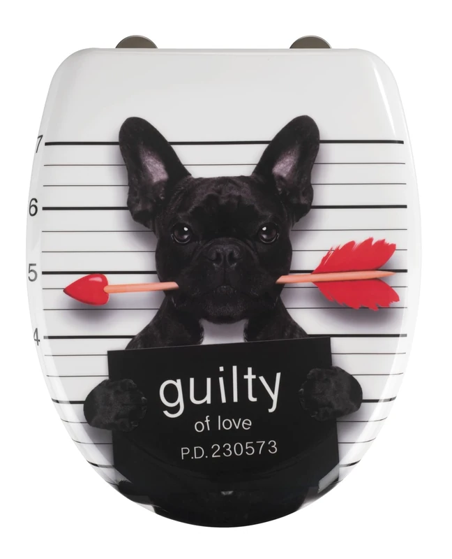 Popgear Guilty Dog Toilet Seat, Duroplast, Multi-Colour, 38 x 45 x 10 cm