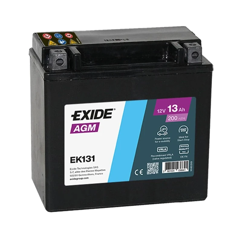 Exide Ek131 Agm Motorcycles Battery 12 Ah
