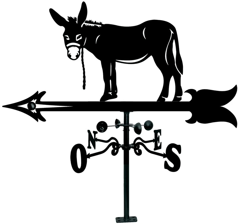 Arthifor Roof Vane with Donkey Silhouette, Matte Black