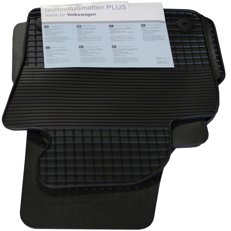 Volkswagen 6R1061550041 Rubber Floor Mat Set Front/Rear Black