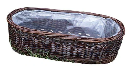 Flower Pot Stand, Wicker Flower Trough Unentr Connect with a transparent film