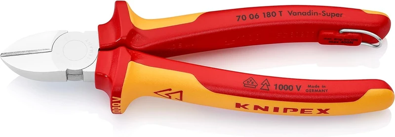 KNIPEX Diagonal Cutter, 70 06 180 T BK