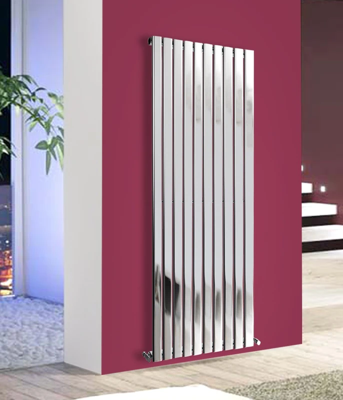 NRG Designer 1800x680mm Radiator Vertical Flat Panel Single Column Central Heating Chrome