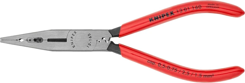 KNIPEX Electricians' Pliers Self-Service Card with Plastic Coating 160 mm, 13 01 160 SB