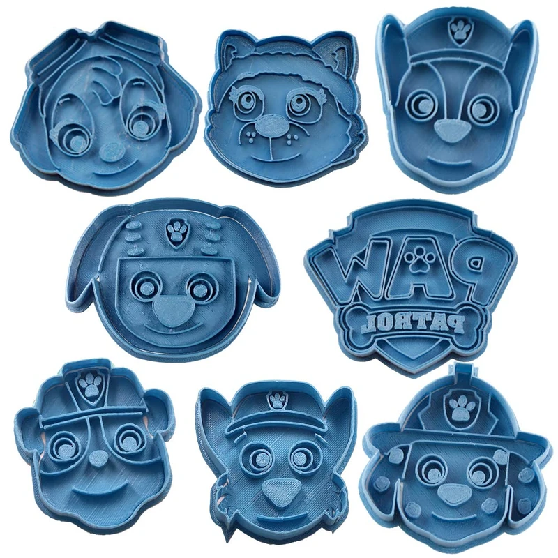 Cuticuter Paw Patrol Pack Cookie Cutter, Blue, 16 x 14 x 1.5 cm, Pack of 8