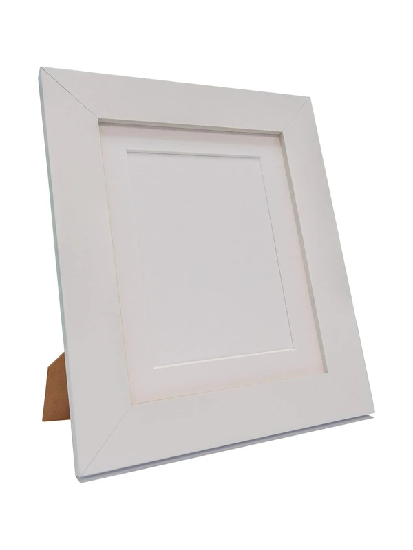 FRAMES BY POST Metro White Picture Photo Frame with White Mount 30" x 24" For Pic Size 24" x 16" (Plastic Glass)