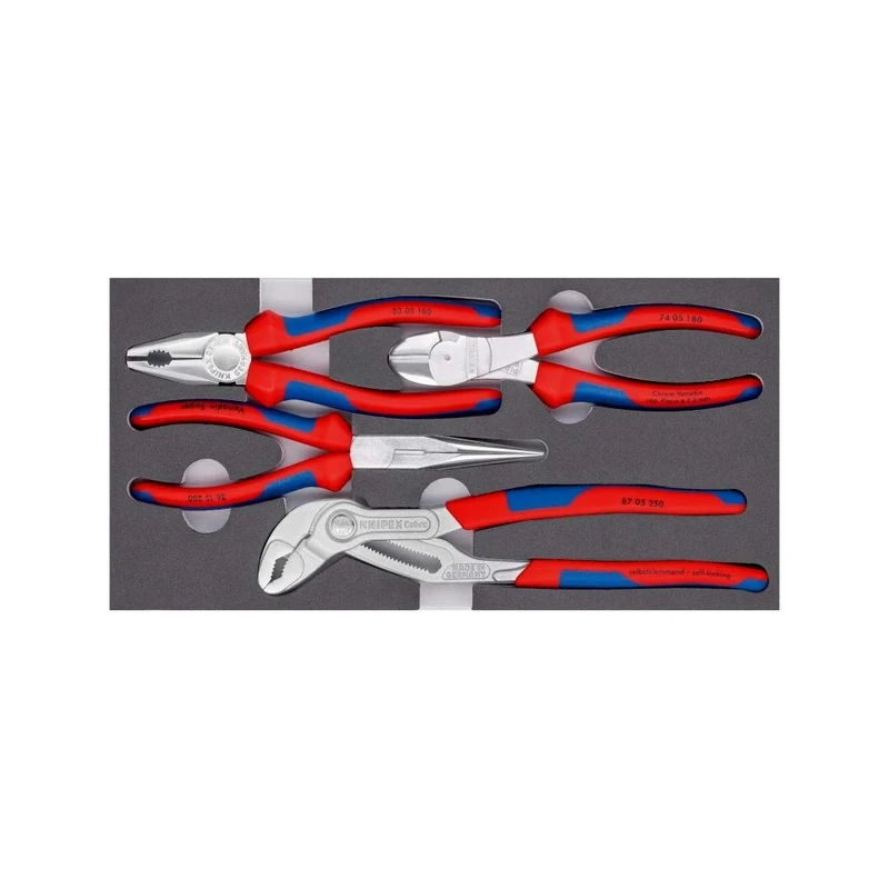 KNIPEX Set of Pliers in a Foam Tray 4 Parts, 00 20 01 V17