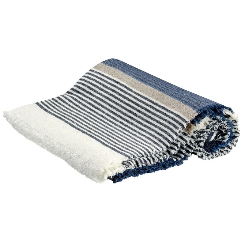 Torchons & Bouchons Natural bolene Scratch/200X BLUE THROW 130