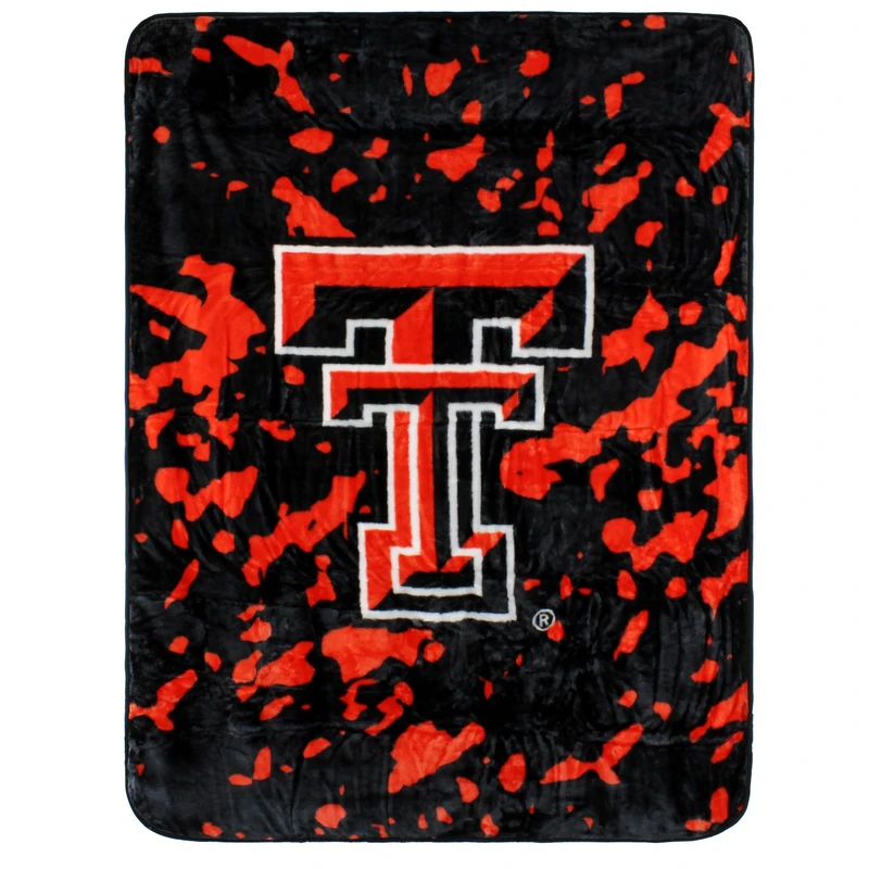 College Covers Everything Comfy Texas Tech Red Raiders Soft and Warm Huge Raschel Throw Blanket, 86" x 63"