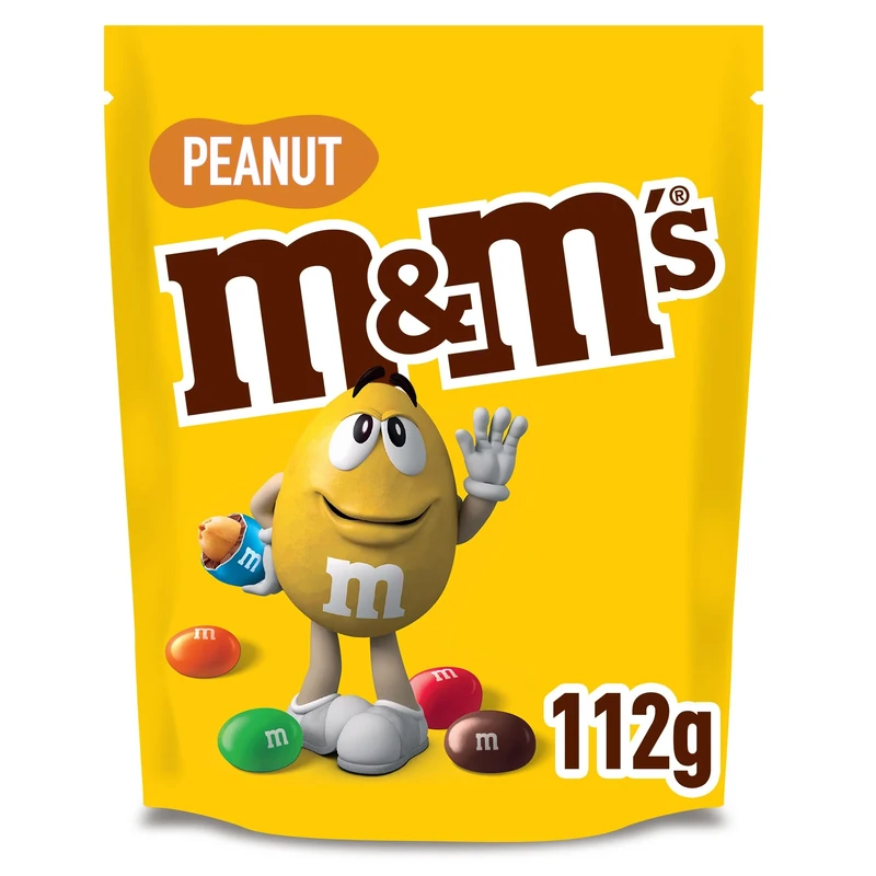 M&M's Peanut Chocolate Pouch, 112g, (Pack of 1)