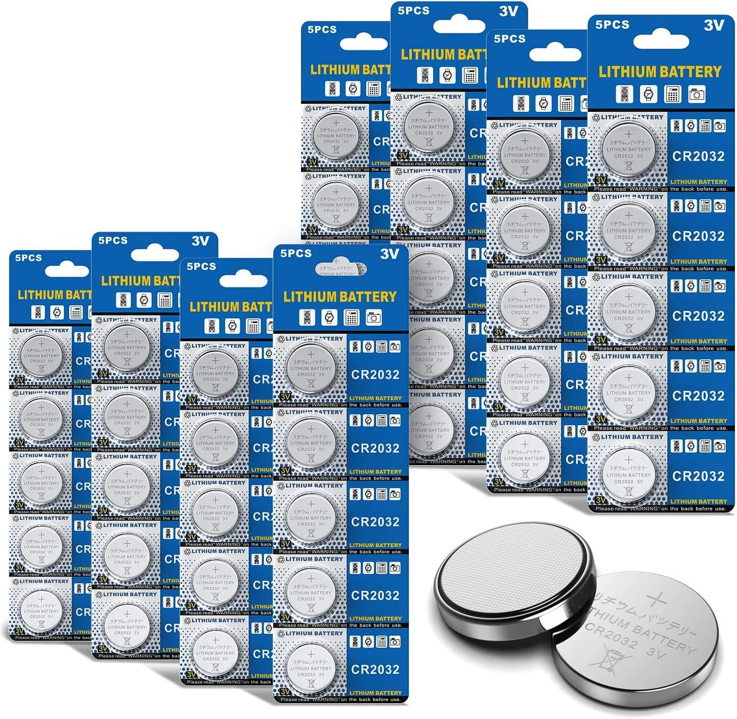 CR2032 GutAlkaLi Lithium 3V Batteries - Perfect for Toys, Calculators, and Watches (40 Pack)