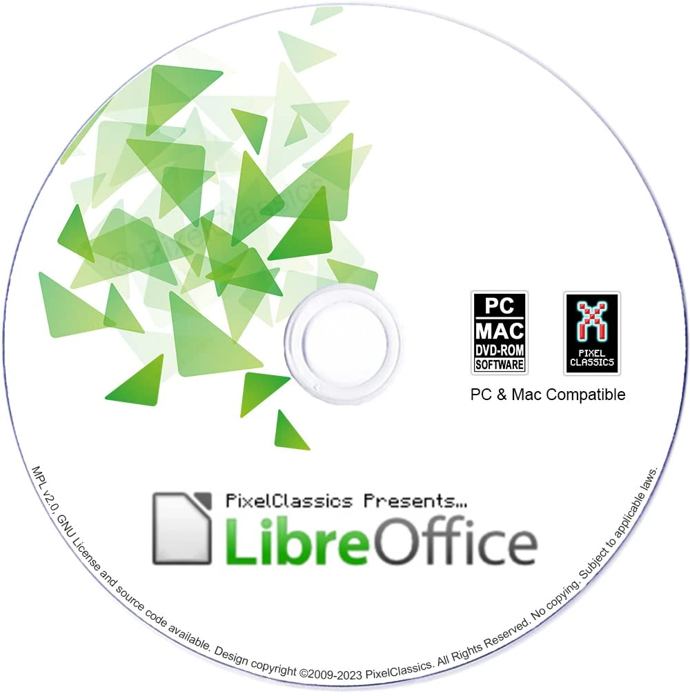 LibreOffice Office Suite 2025 on CD Disc | Compatible with Microsoft Office Word, Excel & PowerPoint for Home Student Business | One Time Purchase, Lifetime License & Free Updates | Windows PC & Mac