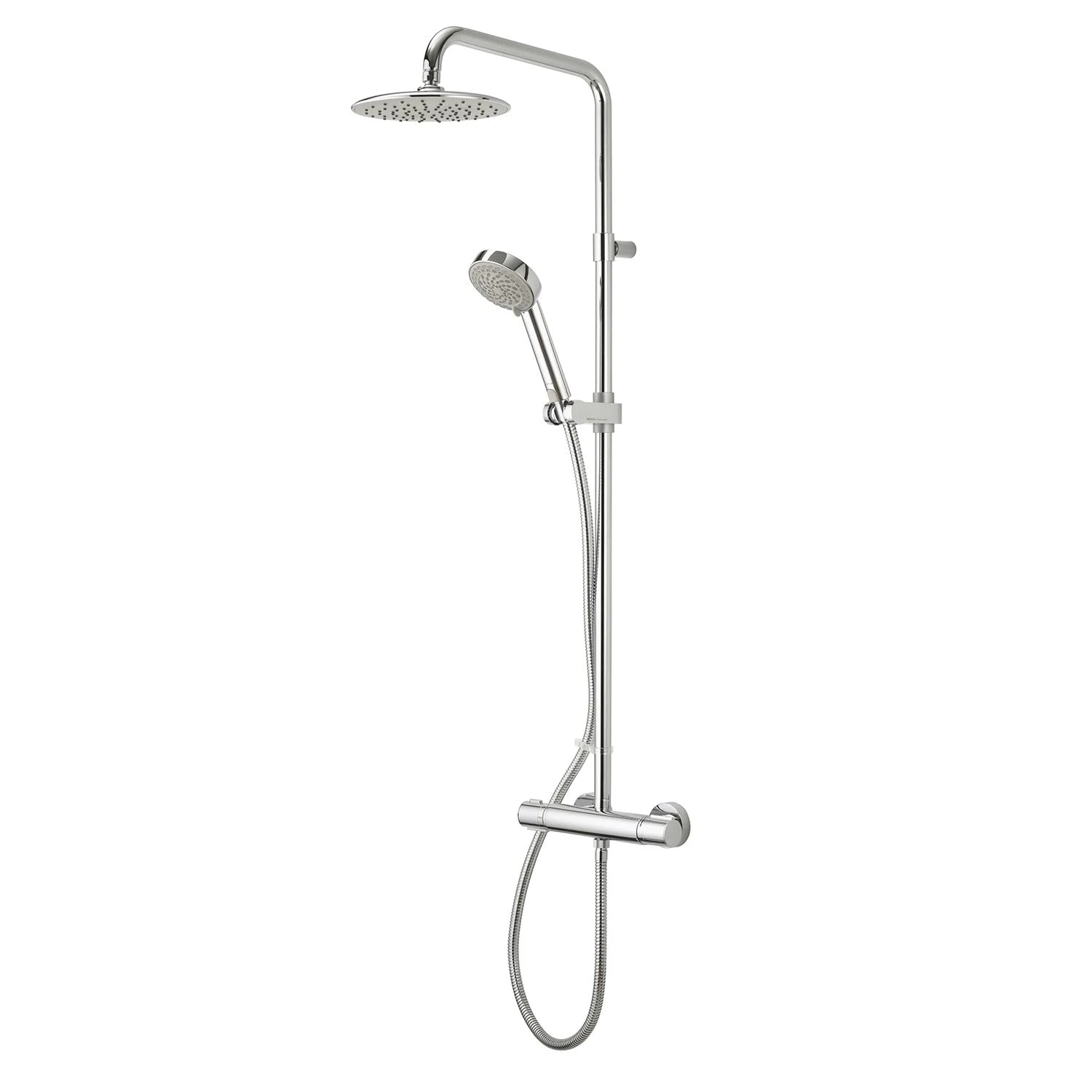 Aqualisa MD110SC Midas 110 mixer shower column with adjustable and fixed heads, Chrome