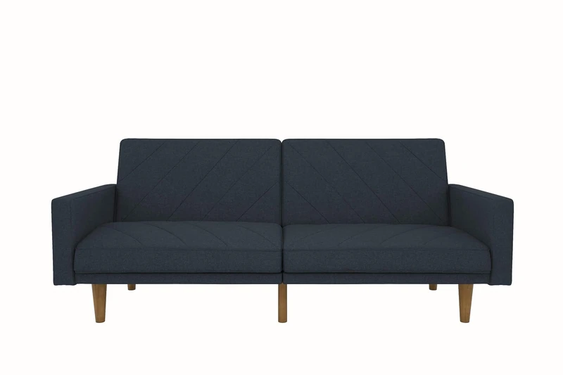 DHP Paxson Clic Clac Sofabed, Linen Navy Blue - Image 1