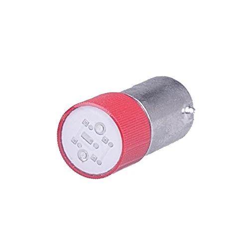 B + S 3000004 LED, BA9S, 200 V, 22 mm x 10 mm + 0.5 mm), AC/DC – Red (Pack of 50)