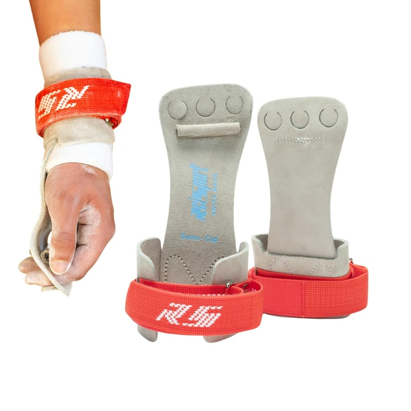 Reisport Men's Hook and Loop High Bar Grips, XX-Small, X-Small, Small, Medium, Large, Gymnastic Grips, Men and Boys Gymnastics Training, Long Lasting, Leather, Safe Grip - Image 1