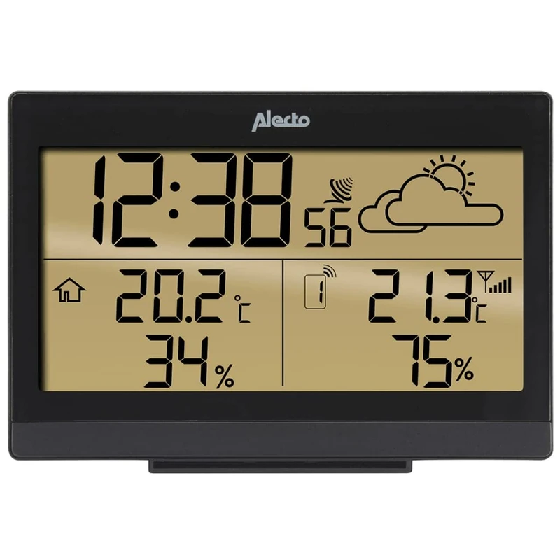 Alecto WS-2300 Digital Battery/Black Digital Weather Station – Weather Station, White (battery/battery, AA, Black, White) - Image 1